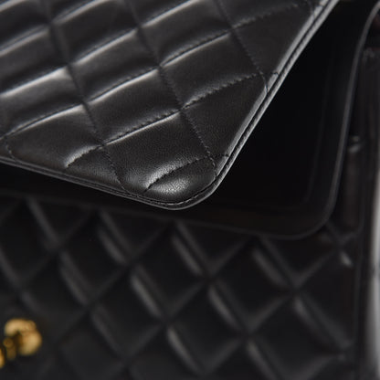 Chanel Lambskin Quilted Maxi Double Flap Black 10 of 15