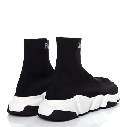 Balenciaga Neoprene Knit Womens Hi Speed Sneakers 39 Black White 4 of 10