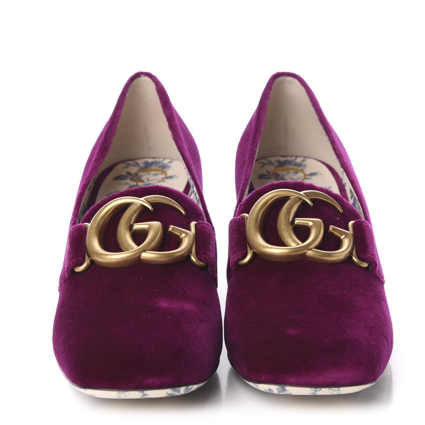 Softy Velvet GG Victoire 55mm Loafer Pumps 37.5 Fucsia