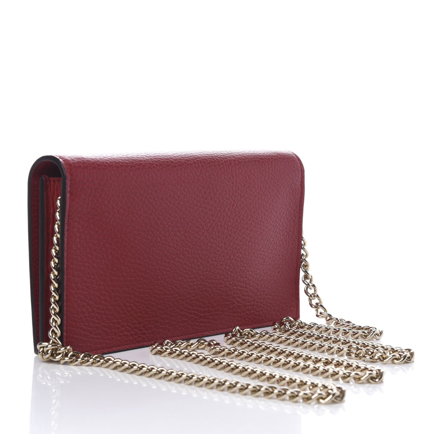 Gucci Dollar Calfskin Medium Betty Chain Wallet Tabasco 3 of 8