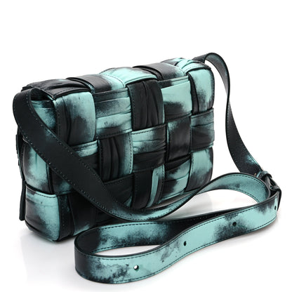 Bottega Veneta Foulard Tie Dye Maxi Intrecciato Padded Cassette Crossbody Bag Celadon Inkwell 3 of 14