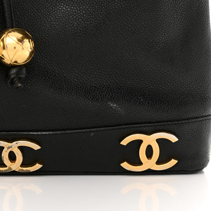 Chanel Caviar CC Drawstring Shoulder Bag Black 13 of 20