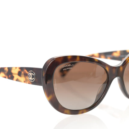 Chanel Acetate Polarized Cat Eye Sunglasses 5321 Tortoise 7 of 9