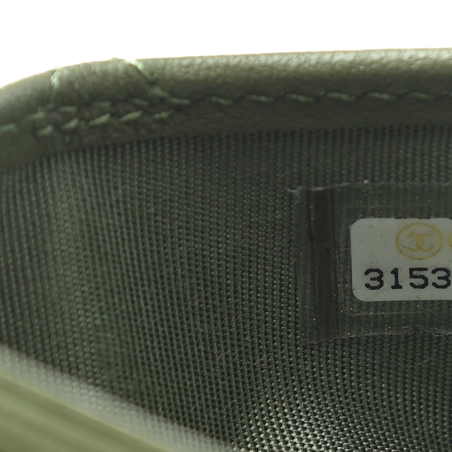 Chanel Lambskin Quilted Card Holder Green 9 of 9