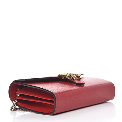 Gucci Calfskin Web Mini Dionysus Chain Wallet Hibiscus Red 4 of 15