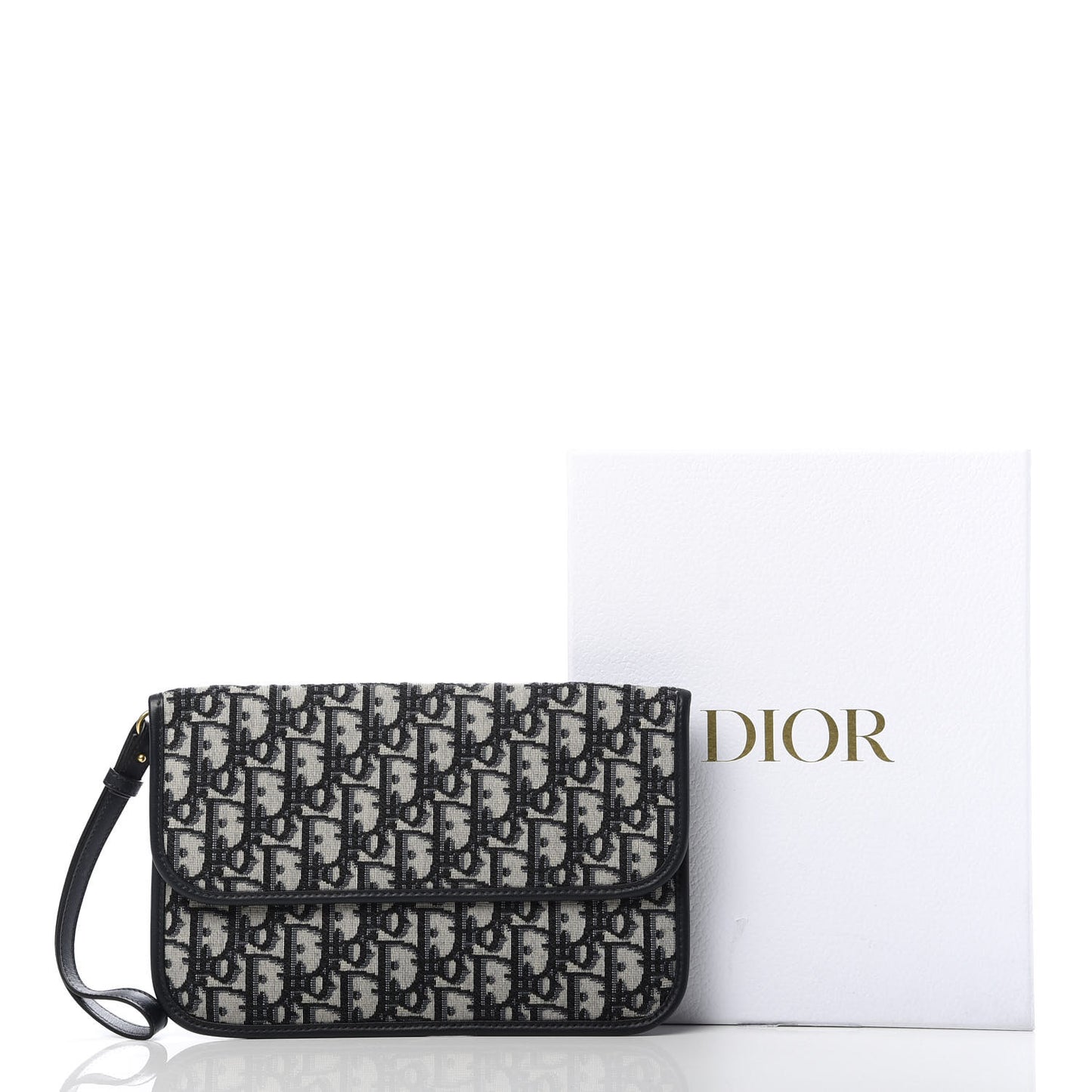 Oblique Flap Pouch Clutch Blue