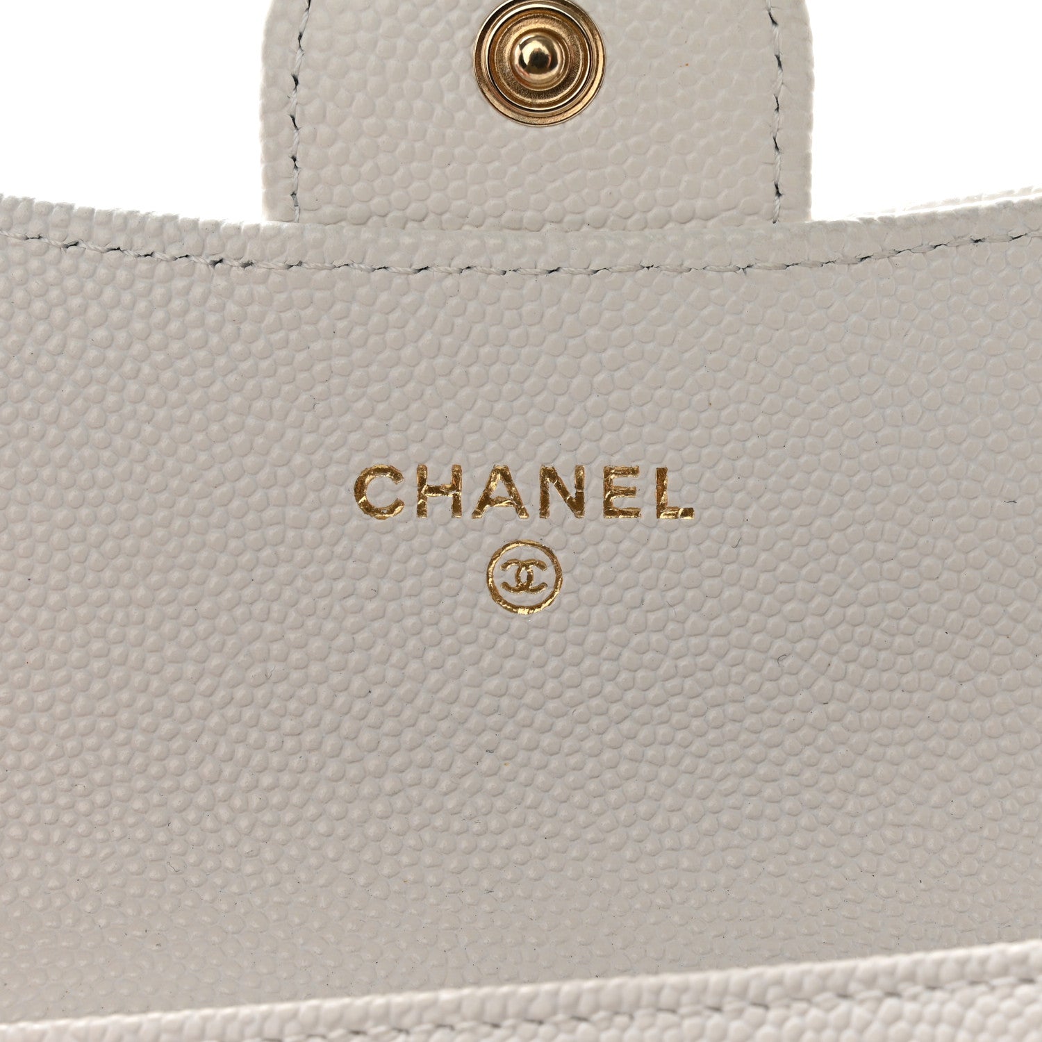 Chanel Caviar Quilted Flap Card Holder Wallet White 6 of 12