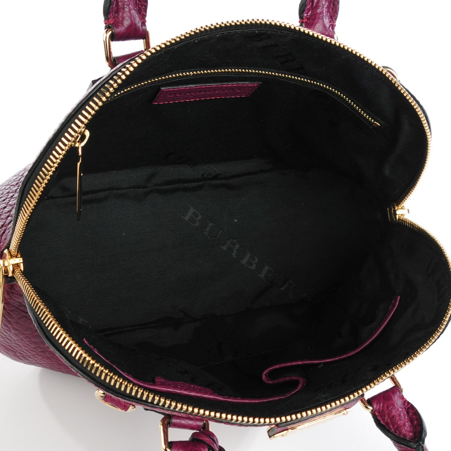 Burberry Heritage Grain Small Orchard Bowling Bag Damson Magenta 5 of 8
