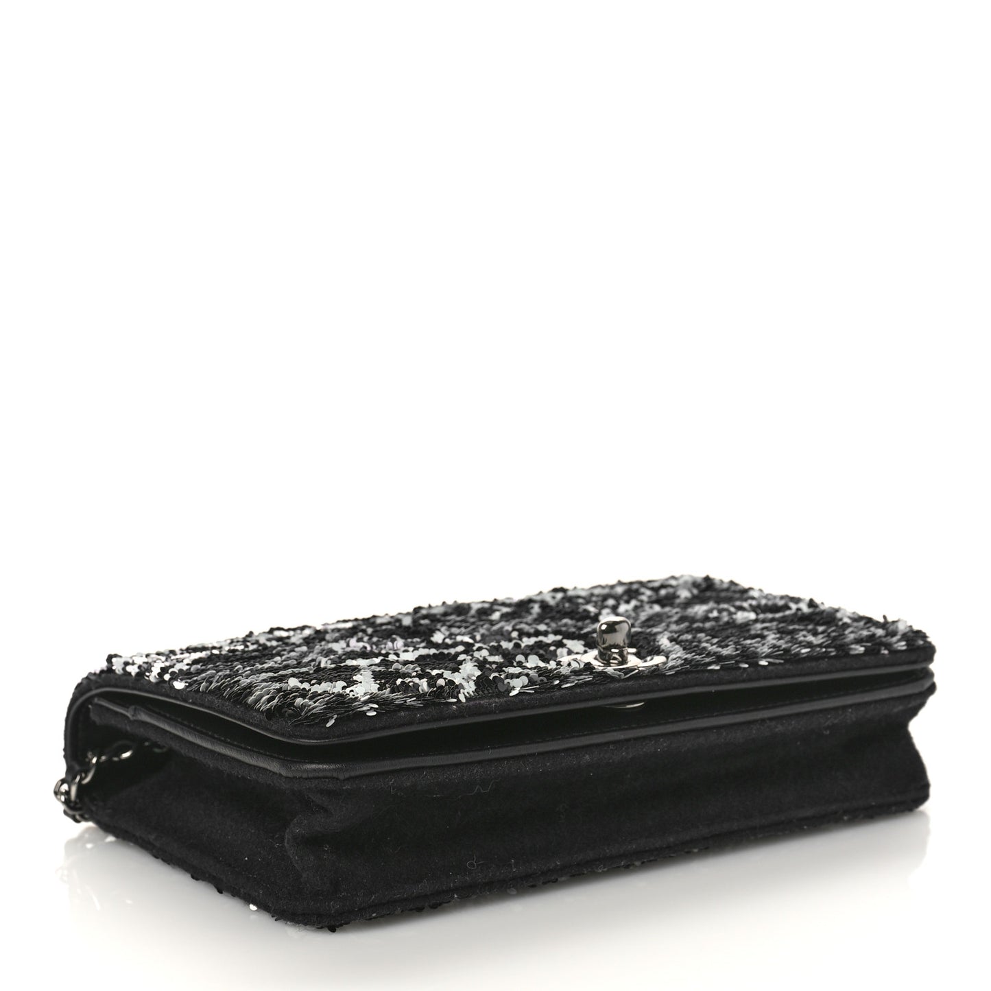 Sequin Wallet On Chain WOC Black Ecru White