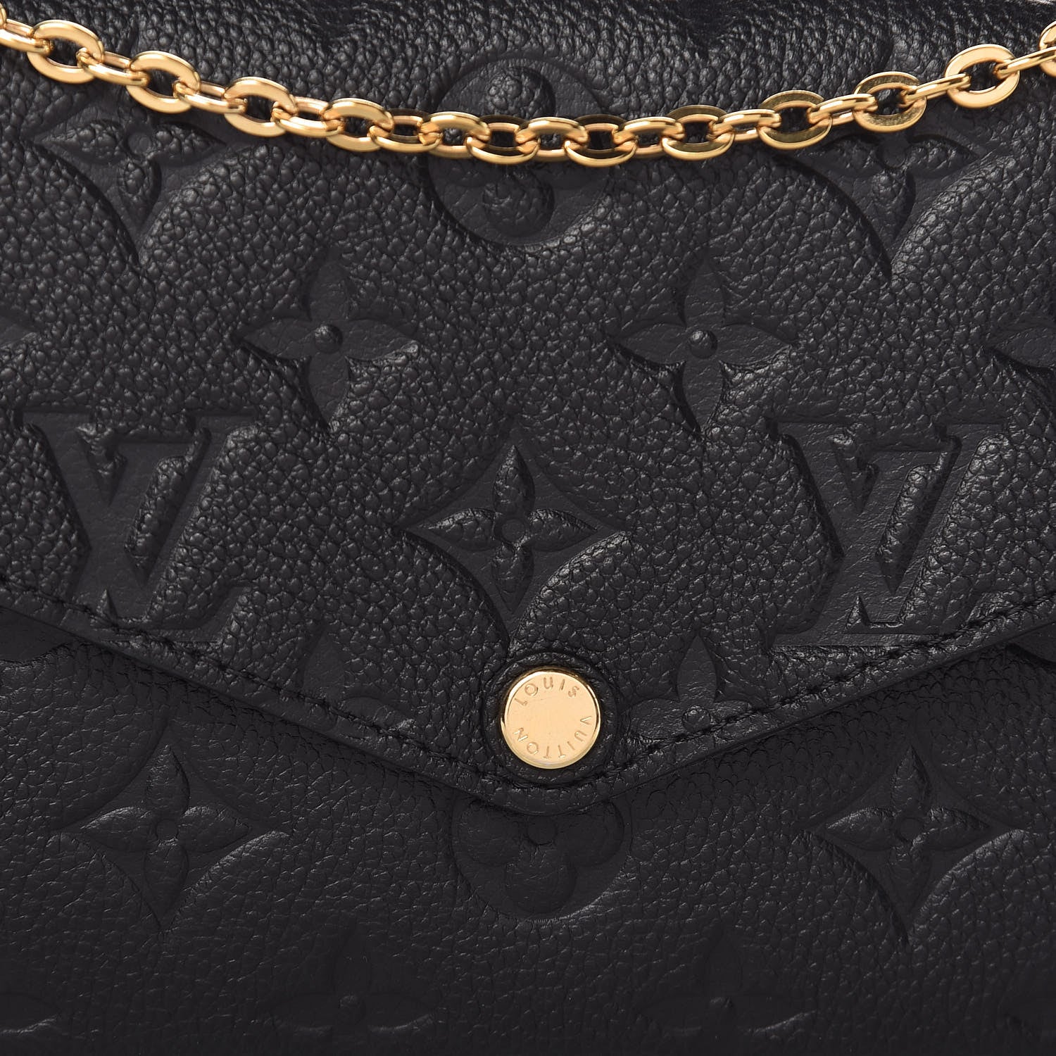Louis Vuitton Empreinte Pochette Felicie Chain Wallet Black 11 of 13
