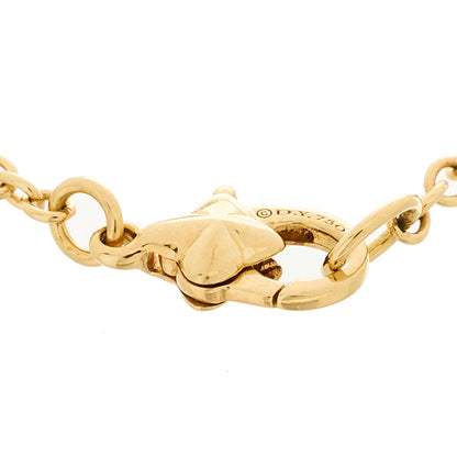 David Yurman 18K Yellow Gold Diamond Malachite Petite Elements Bracelet 3 of 3