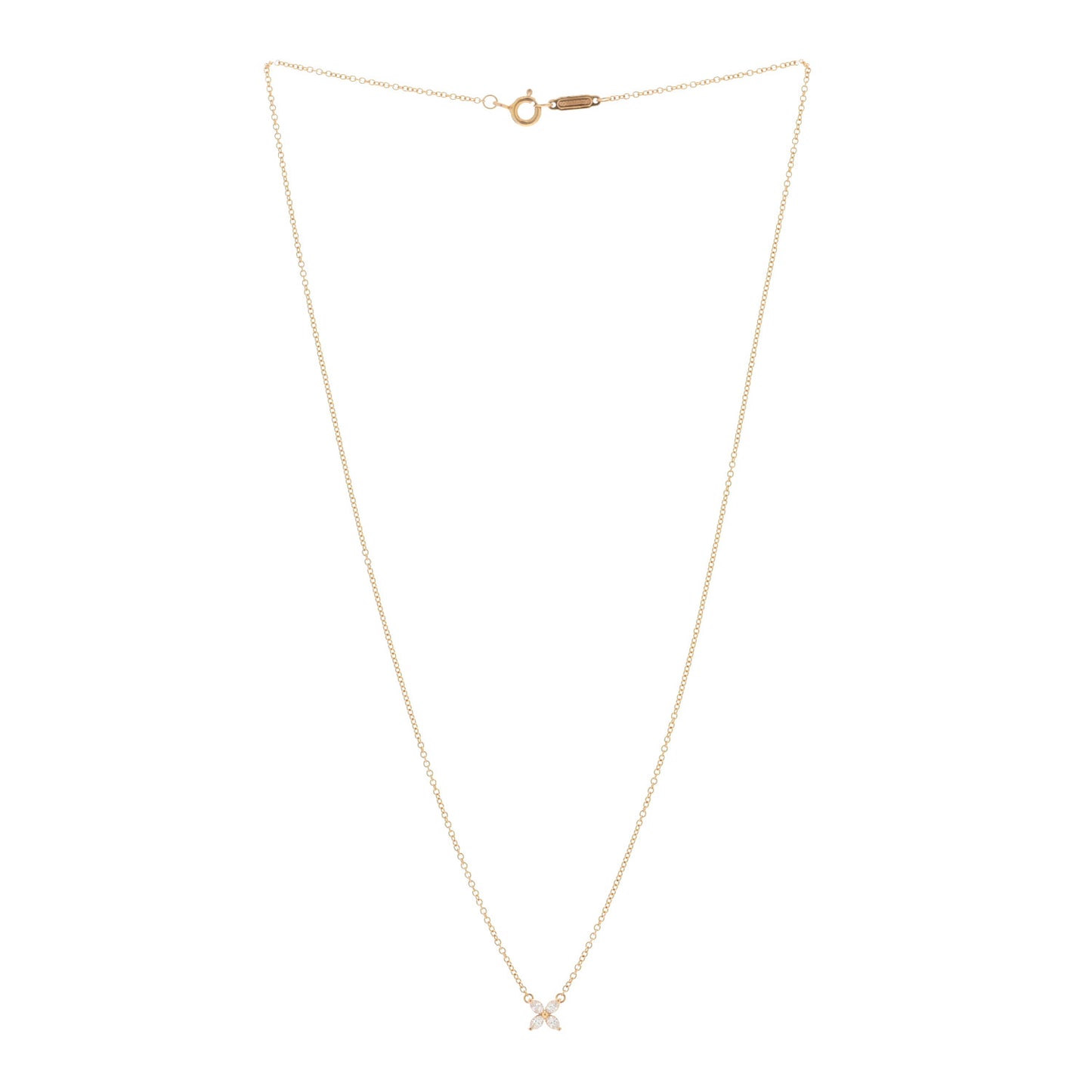 18K Rose Gold Diamond Mini Victoria Necklace