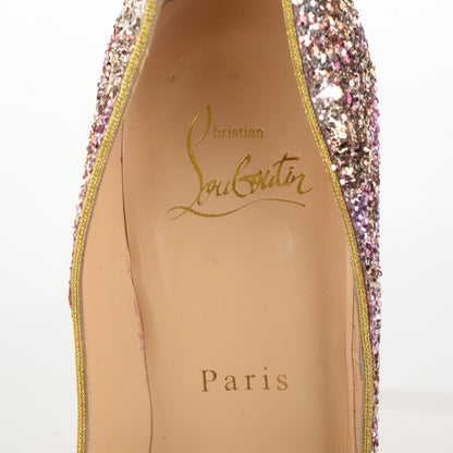 Christian Louboutin Glitter So Kate 120 Pumps 36 Rosette Gold 6 of 8