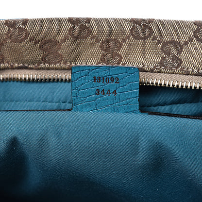 Gucci Monogram Horsebit Chain Satchel Blue 7 of 14