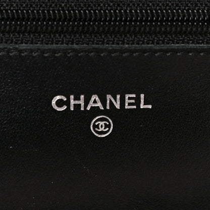 Chanel Lambskin Quilted Wallet On Chain WOC Black 6 of 31