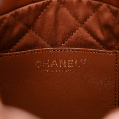 Chanel Shiny Calfskin Quilted Mini Chanel 22 Light Brown 6 of 11