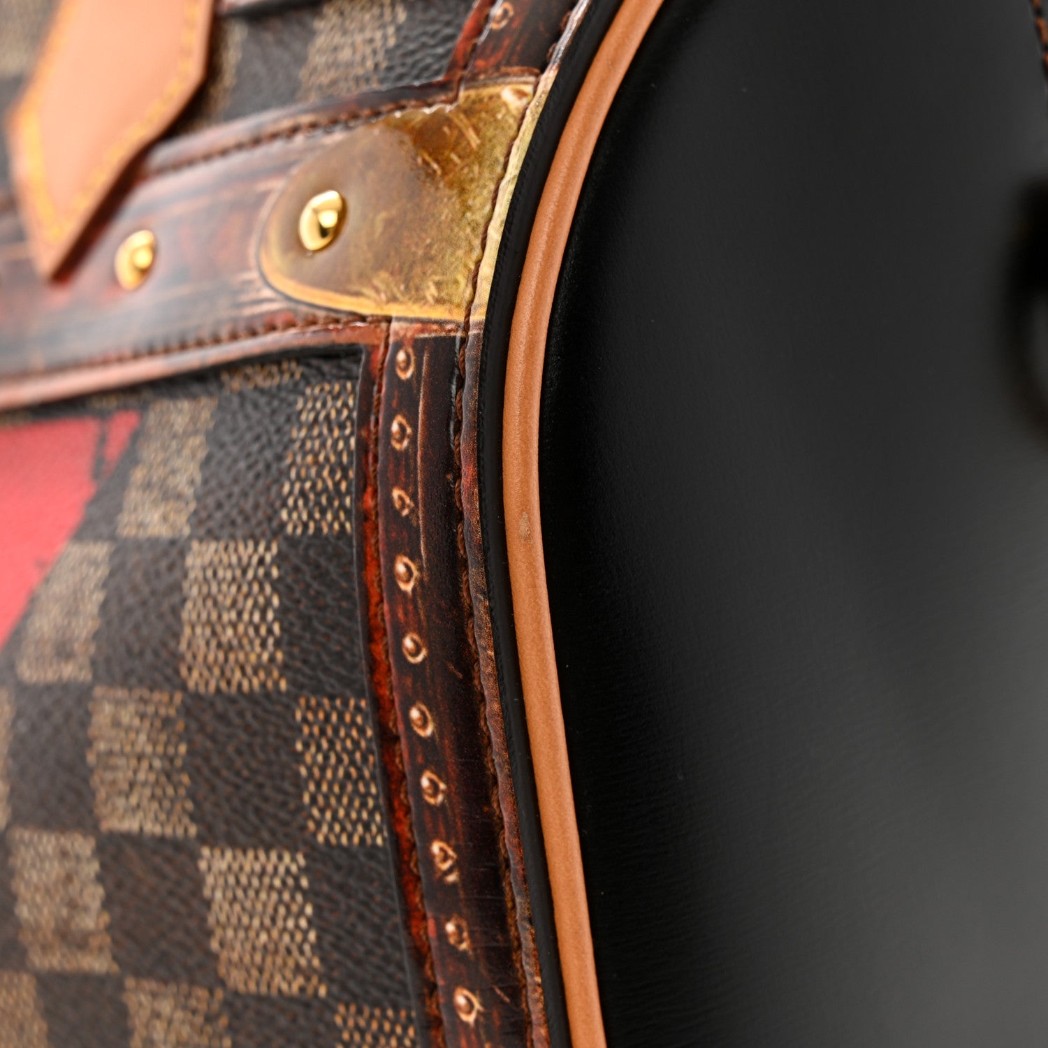 Louis Vuitton Transformed Damier Ebene Time Trunk Speedy Bandouliere 25 Black 11 of 14