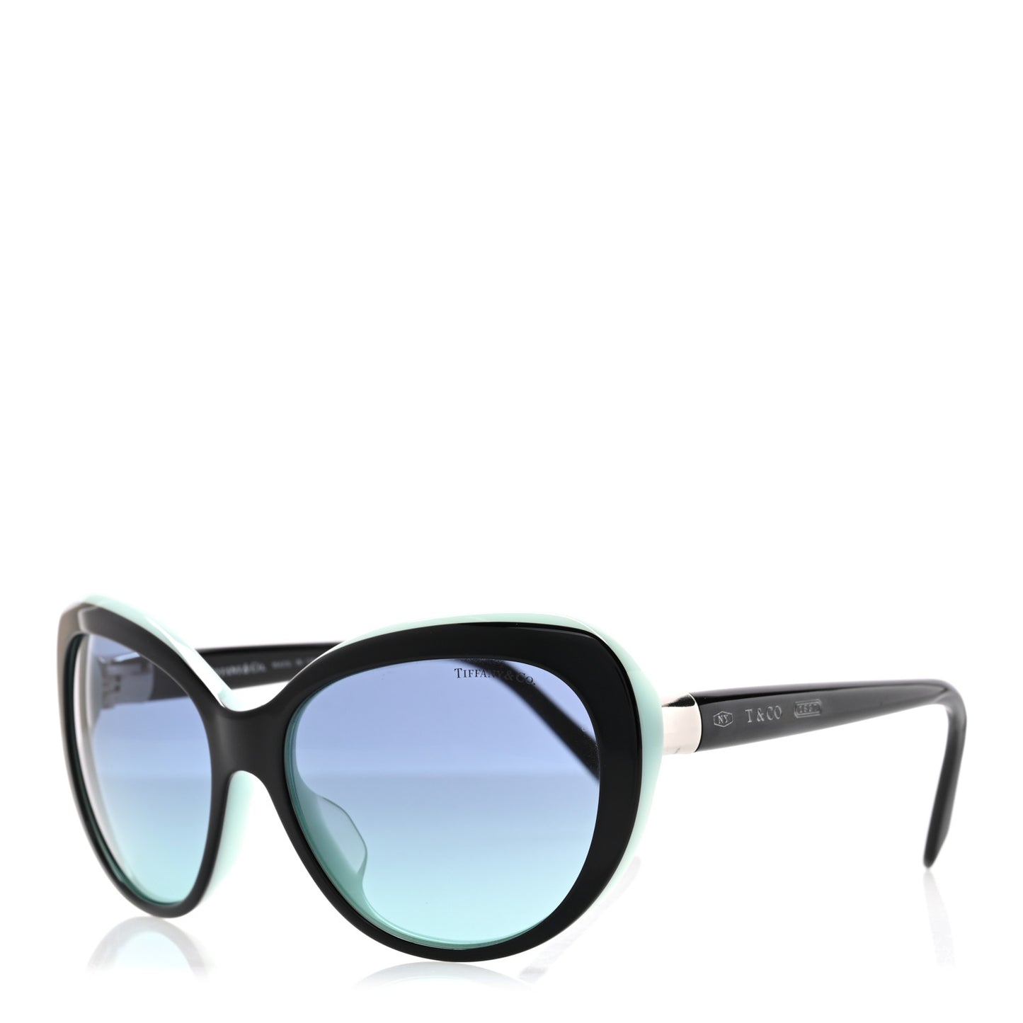 Acetate Round 1837 Sunglasses TF4122-F  Black Blue