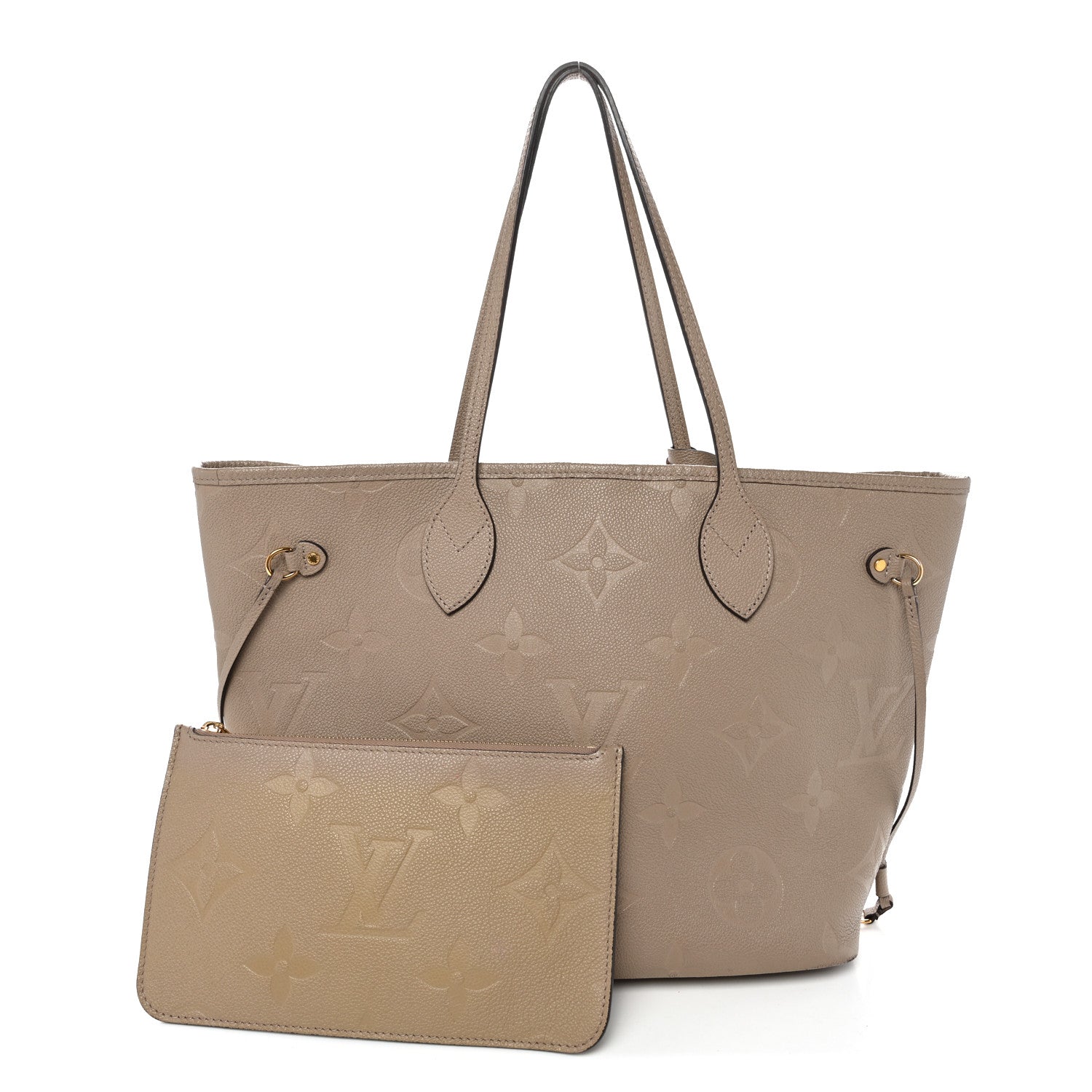 Louis Vuitton Empreinte Monogram Giant Neverfull MM Tourterelle 3 of 12
