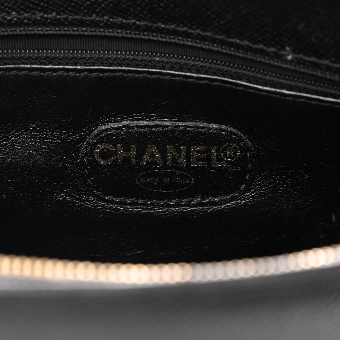 Grained Calfskin Shoulder Bag Black