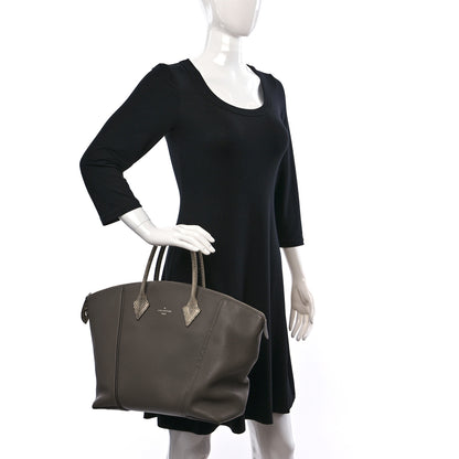 Louis Vuitton Veau Cachemire Ayers Soft Lockit MM Grey 3 of 13