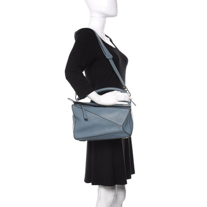 Loewe Calfskin Medium Puzzle Bag Stone Blue 2 of 14