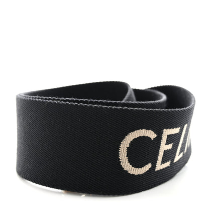 Celine Jacquard Wool Logo Short Strap Black Beige 2 of 6