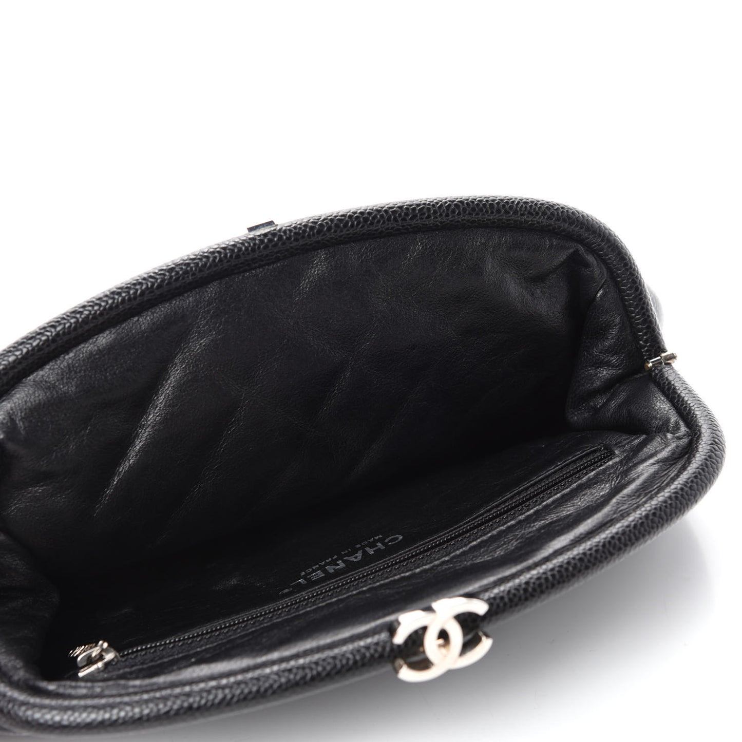 Caviar Quilted Timeless Clutch Black