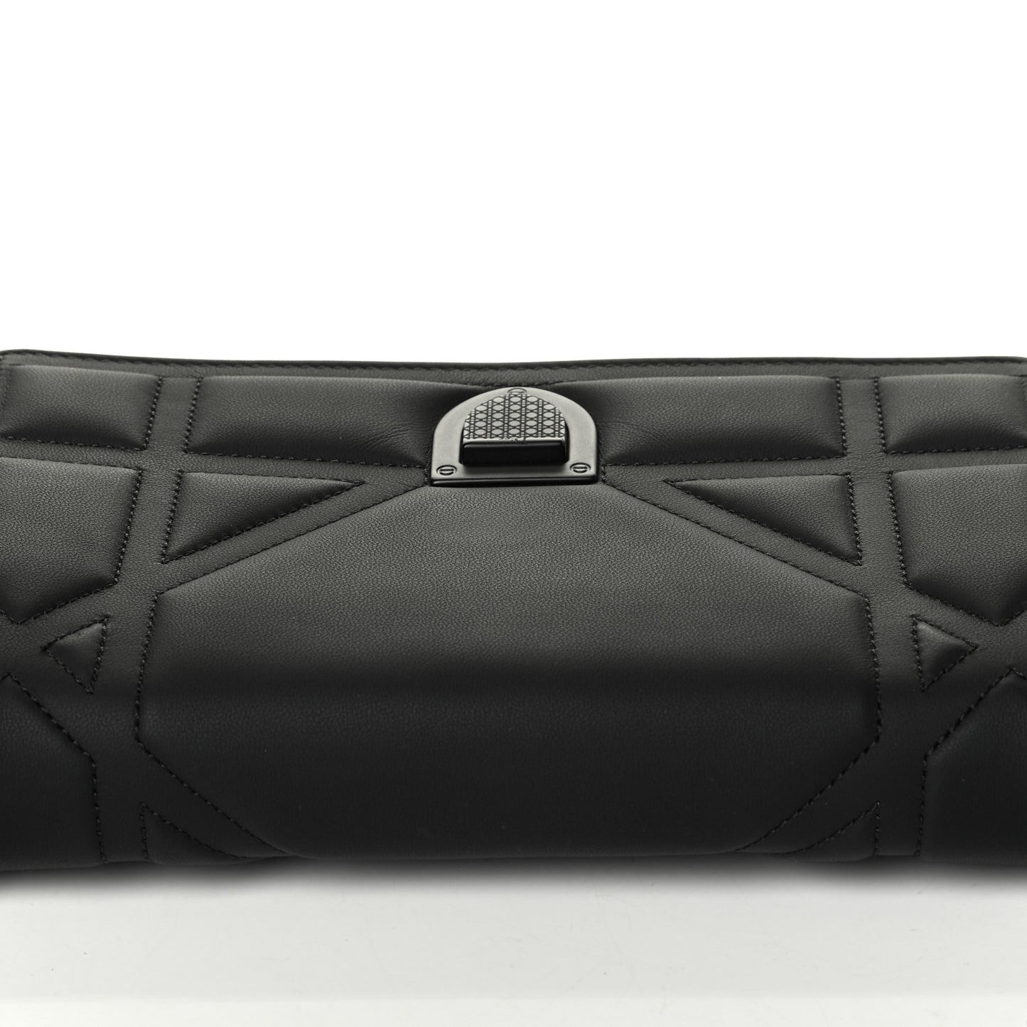 Ultra Matte Calfskin Diorama Wallet on Chain Pouch Black
