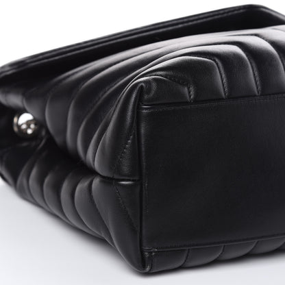 Saint Laurent Calfskin Y Quilted Monogram Medium Loulou Chain Satchel Black 8 of 11