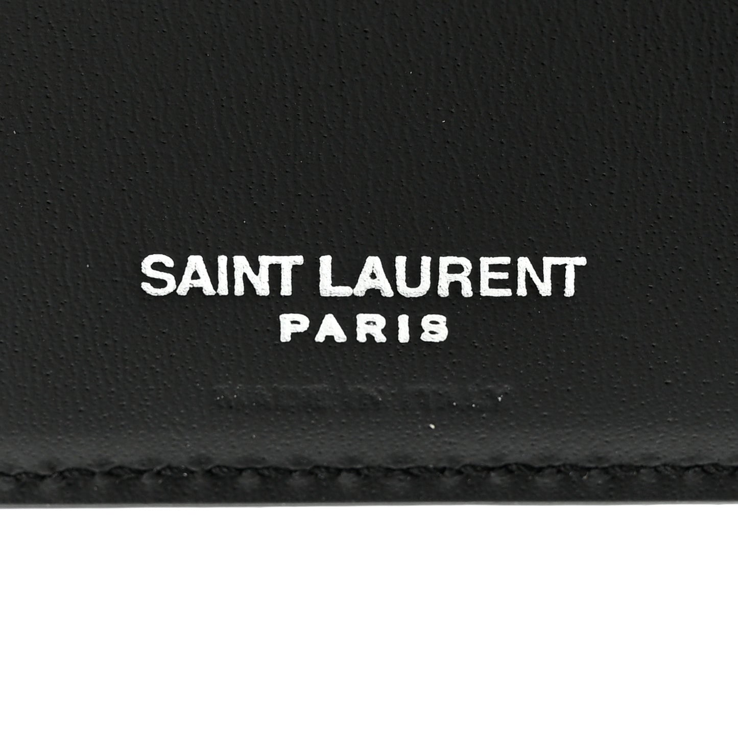 Matte Calfskin Tiny Cassandre East West Wallet Black