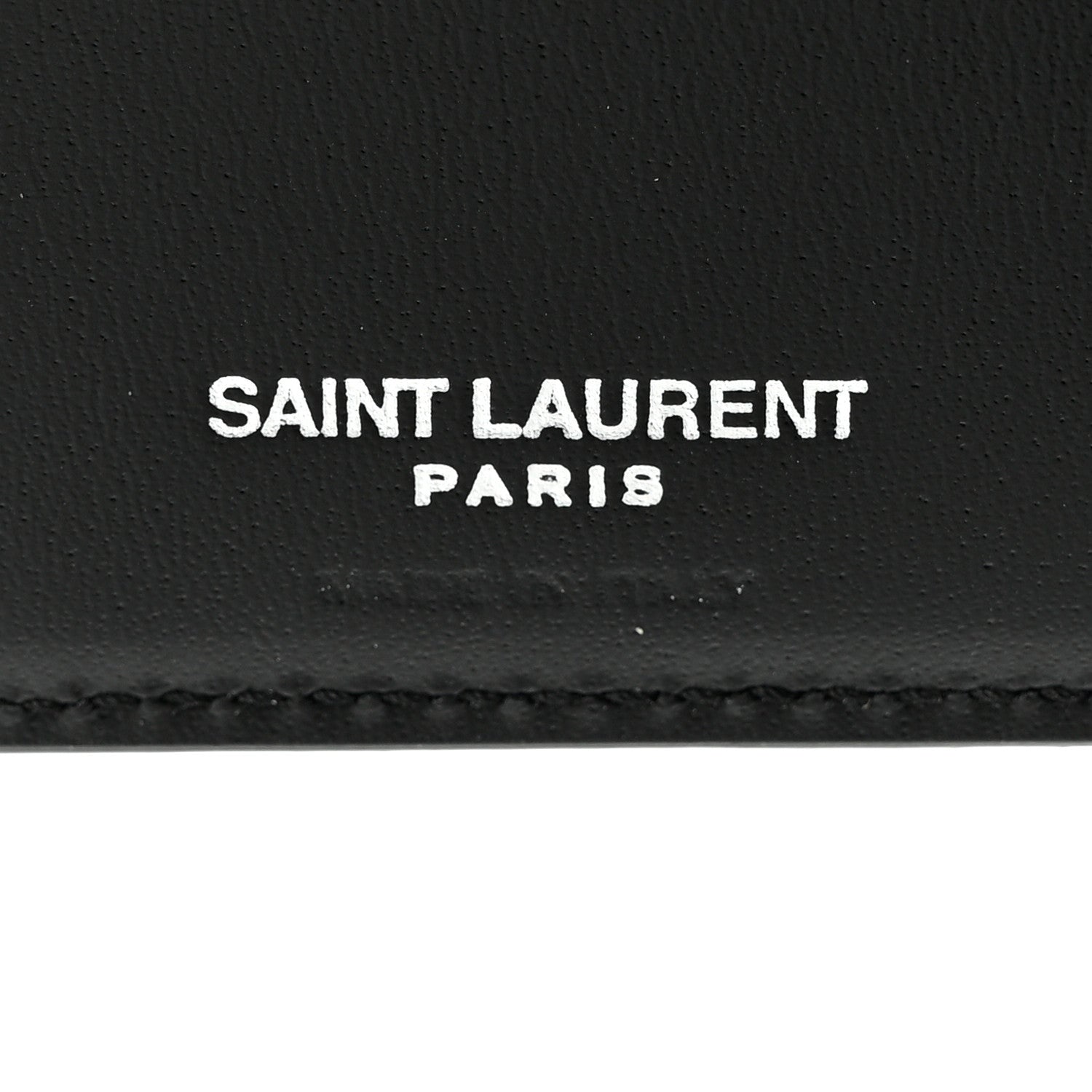 Saint Laurent Matte Calfskin Tiny Cassandre East West Wallet Black 6 of 7
