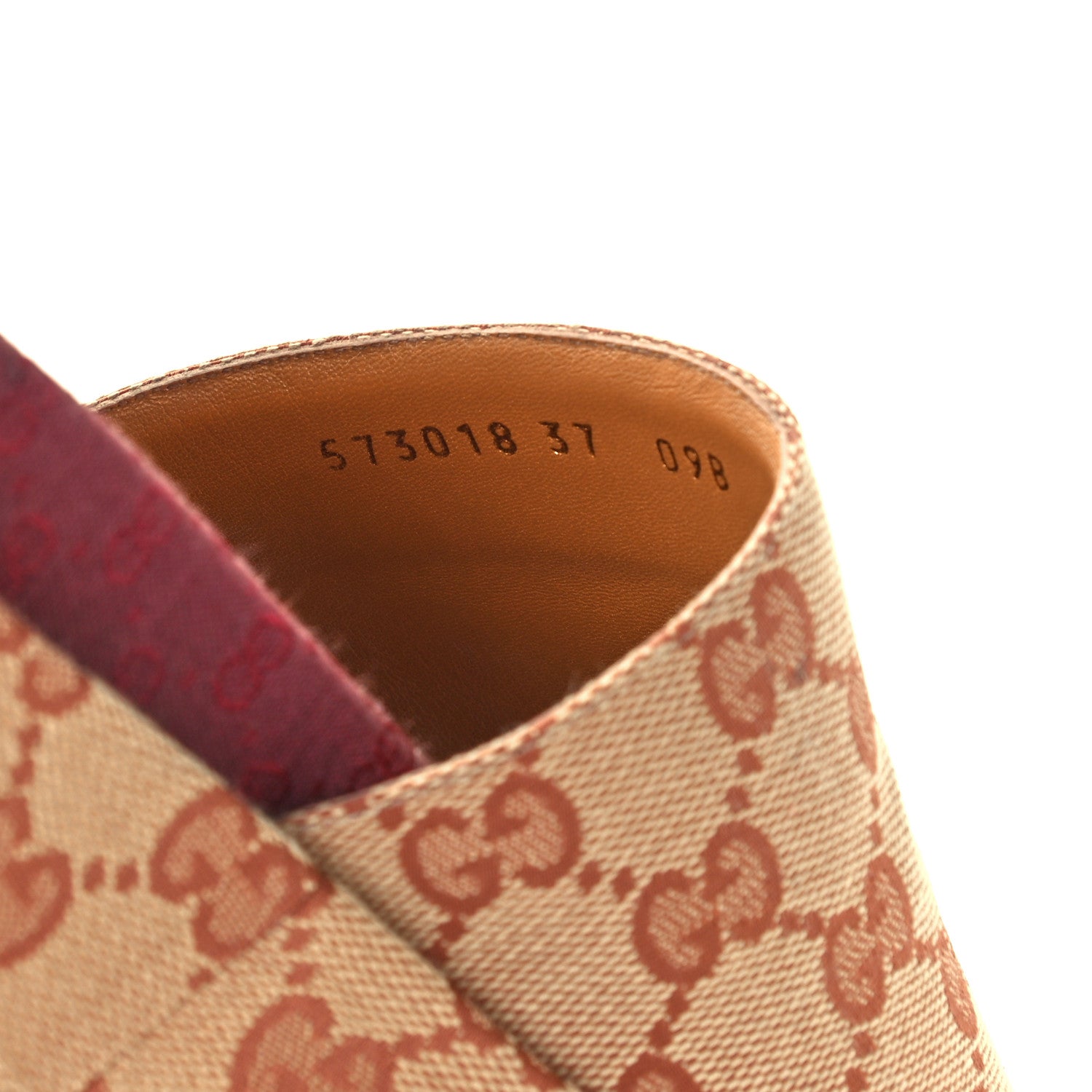 Gucci Canvas GG Monogram Angelina Platform Slide Sandals 37 Beige Ruggine 11 of 12