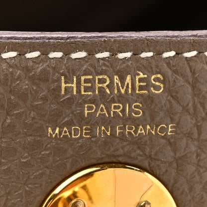 Hermes Taurillon Clemence Mini Lindy 20 Etoupe 6 of 15