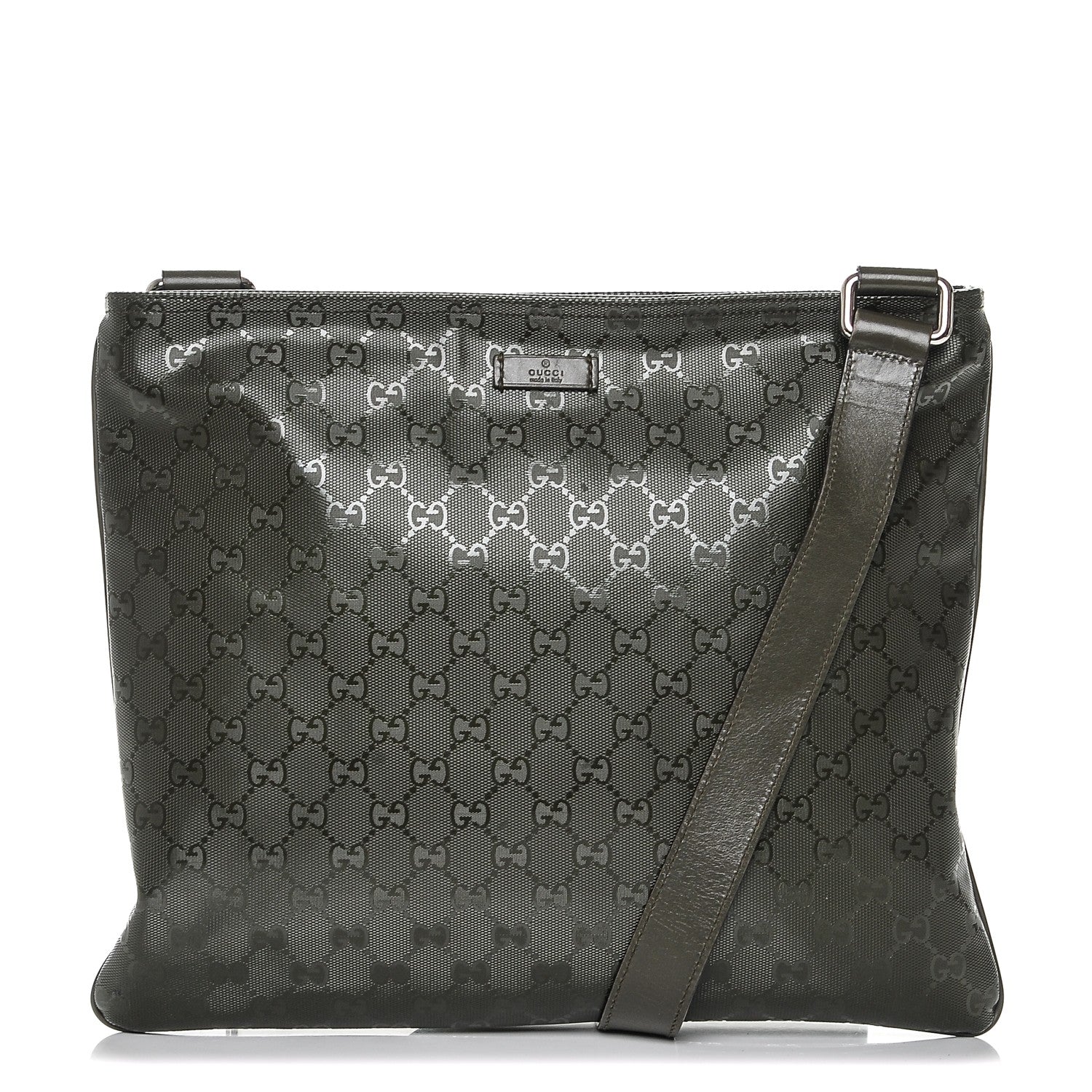 Gucci Imprime Monogram Medium Flat Messenger Bag Military 1 of 7