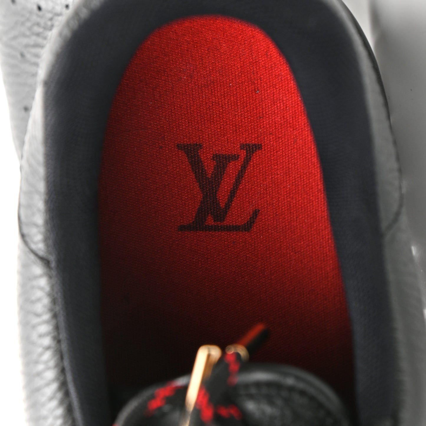 Calfskin Mens LV Trainer Sneakers 9 Black
