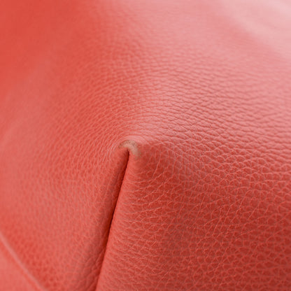 Gucci Pebbled Calfskin Bamboo Tassel Tote Red 9 of 12