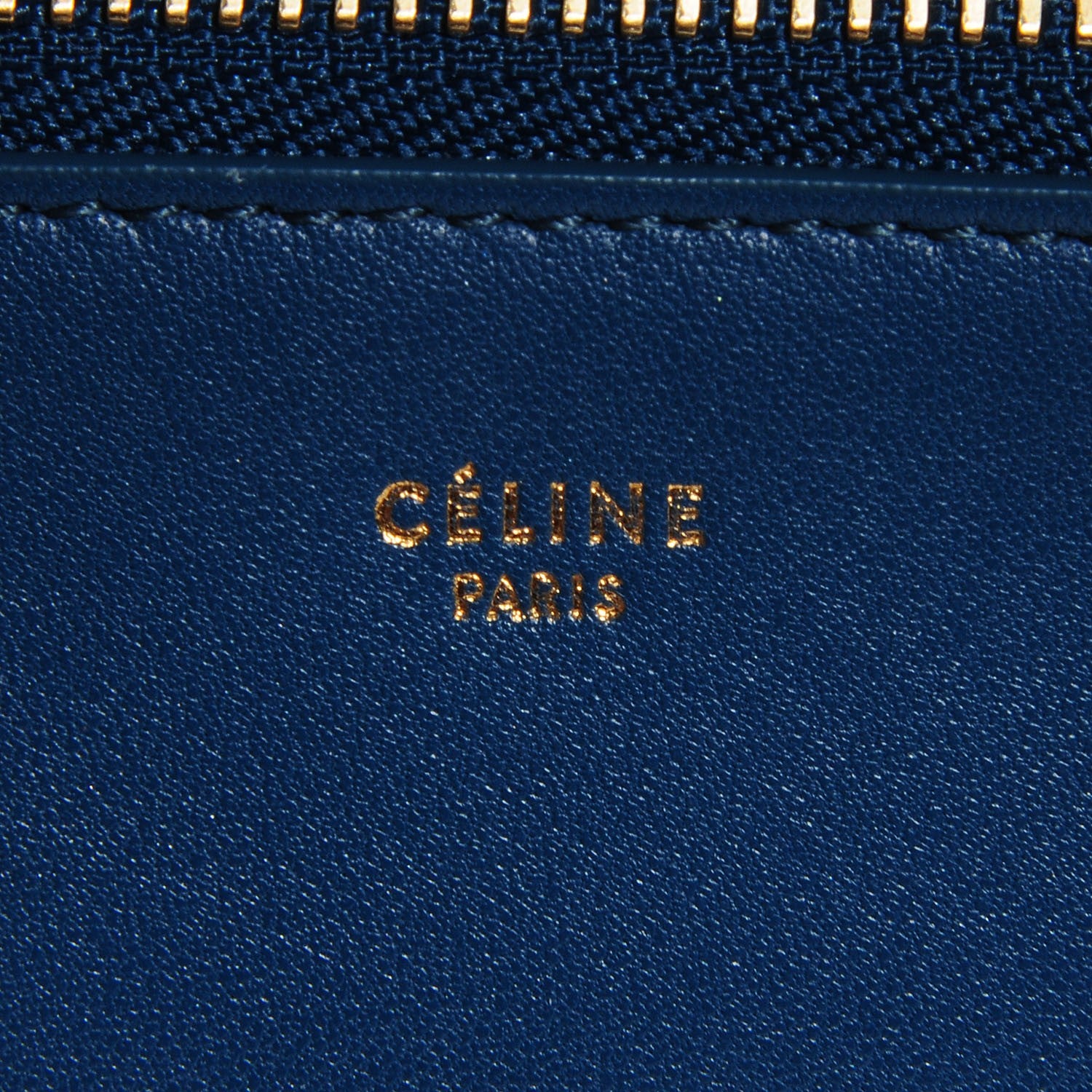 Celine Lambskin Large Trio Crossbody Metallic Blue 6 of 7