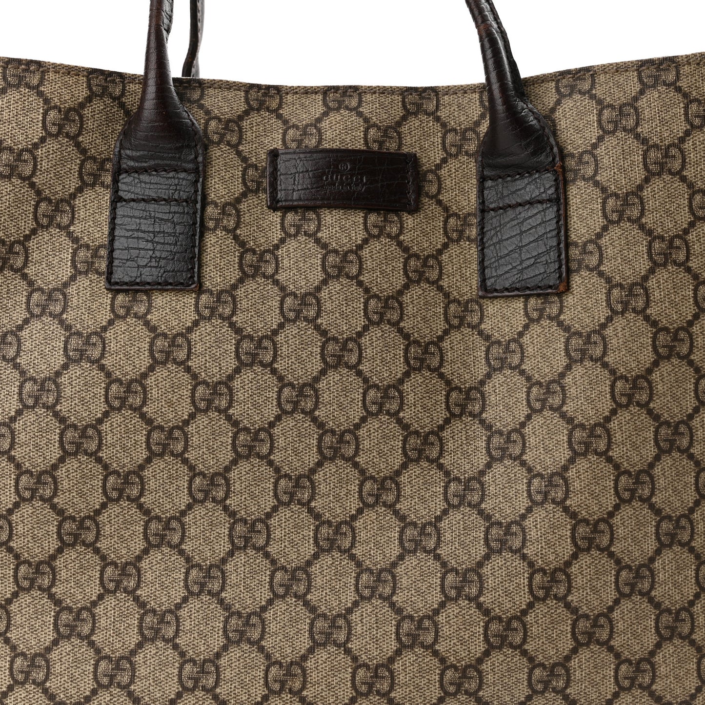 GG Plus Monogram Small Vertical Tote Dark Brown