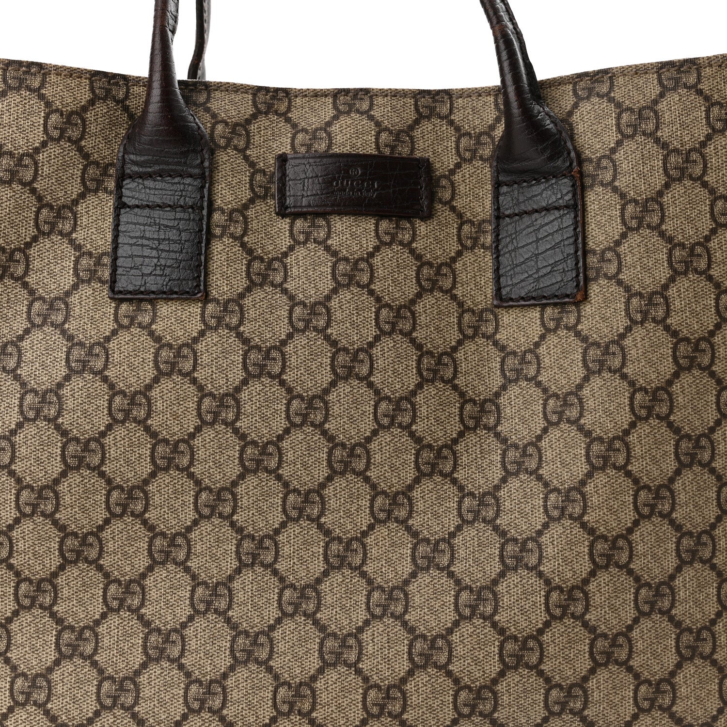 Gucci GG Plus Monogram Small Vertical Tote Dark Brown 8 of 10