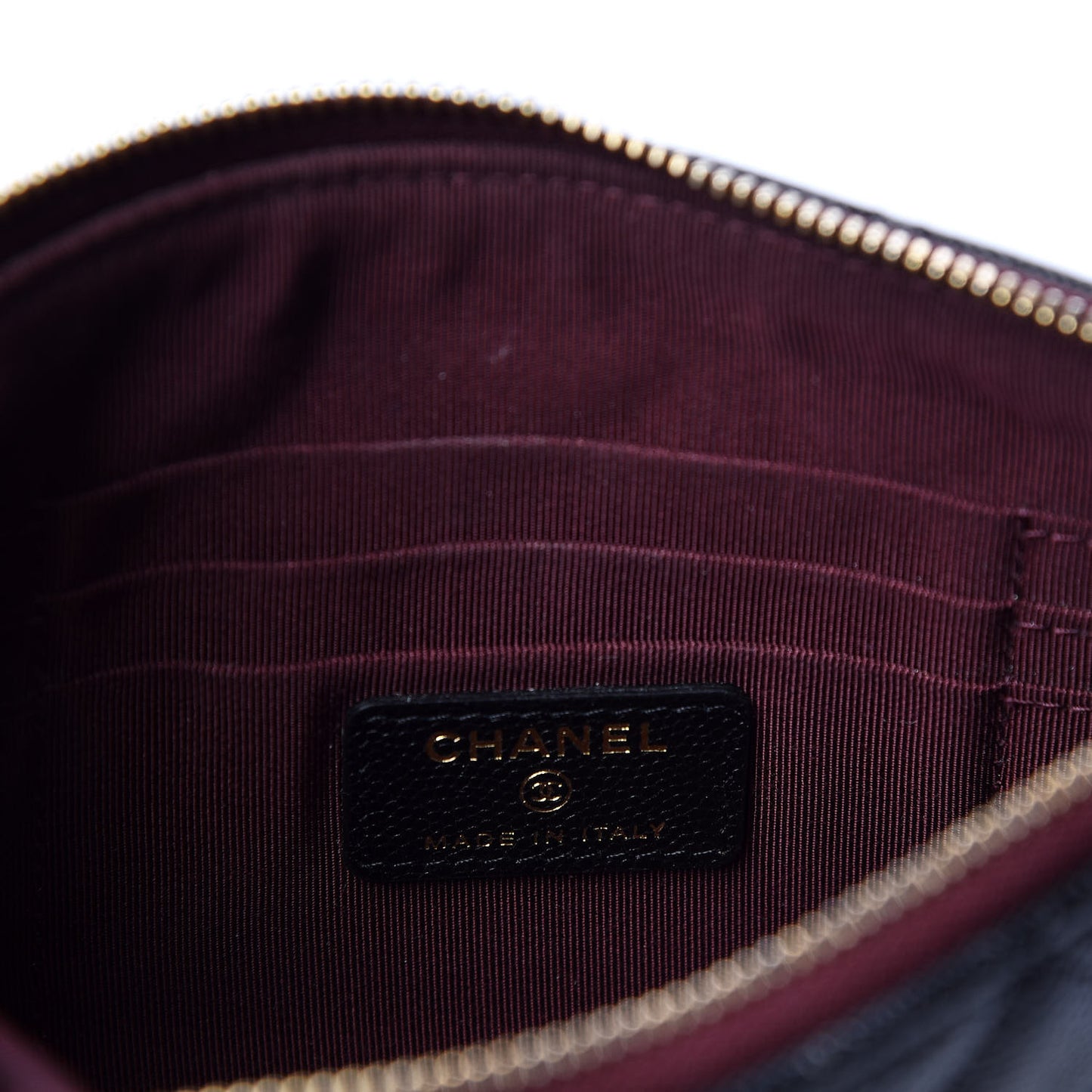 Caviar Quilted Small Pouch Black