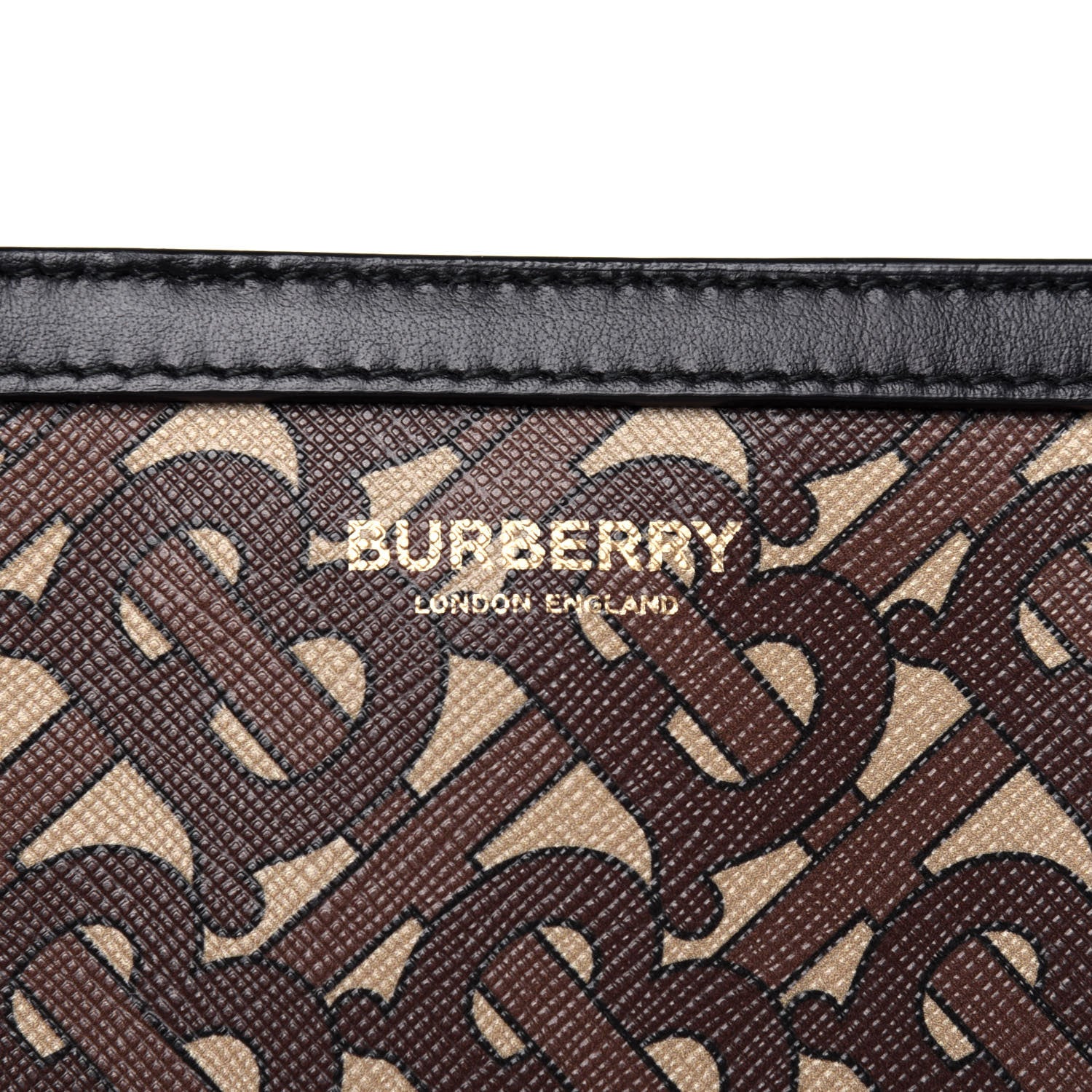 Burberry E-Canvas Monogram Stripe Small Book Tote Bridle Brown 20 of 20