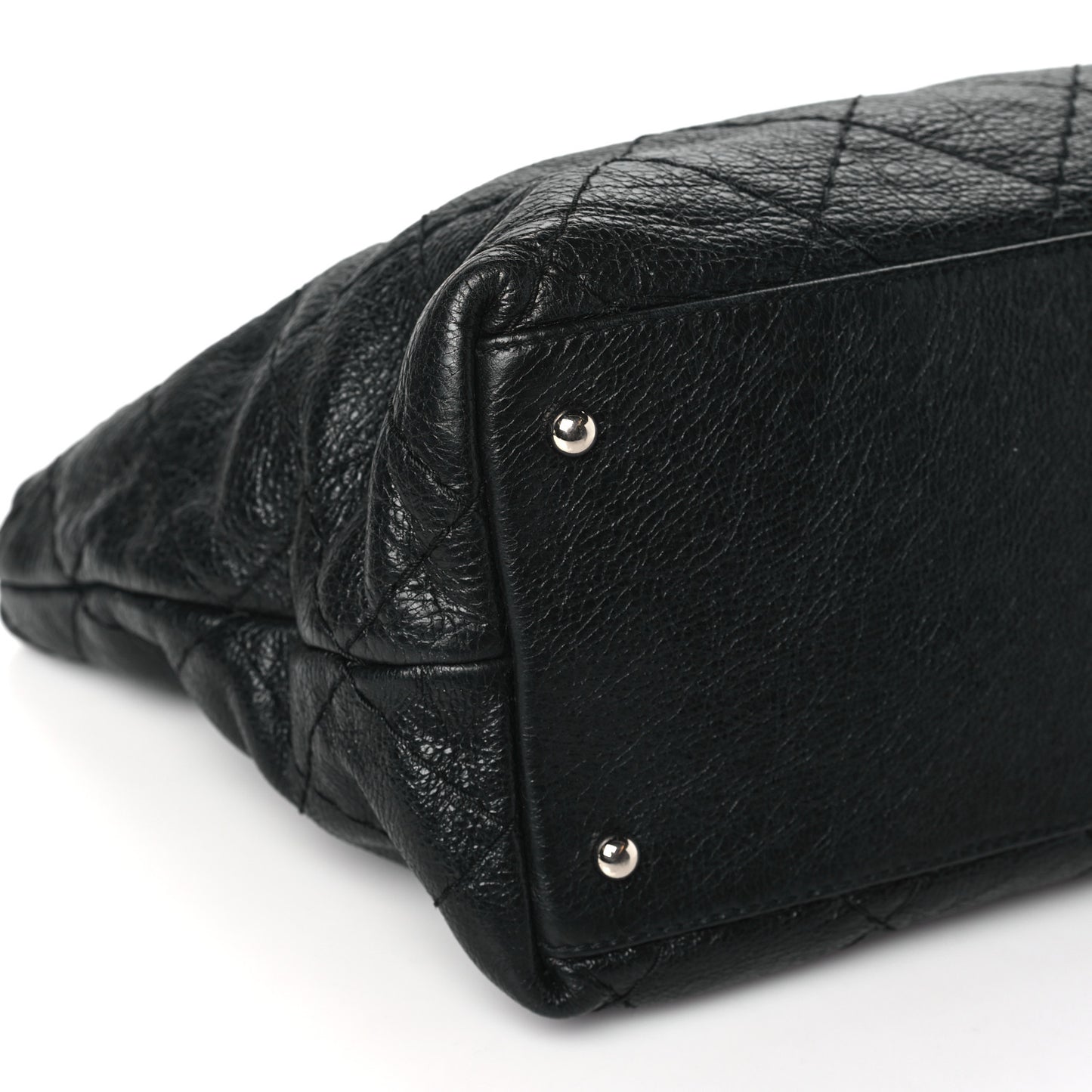 Glazed Calfskin Large On The Road Tote Black