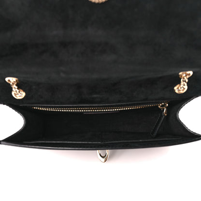 Valentino Garavani Calfskin Embroidered Beaded Rockstud Small Demilune Shoulder Bag Black Multicolor 5 of 14