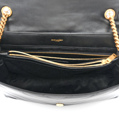 Saint Laurent Calfskin Y Quilted Monogram Large Loulou Chain Satchel Black 5 of 13