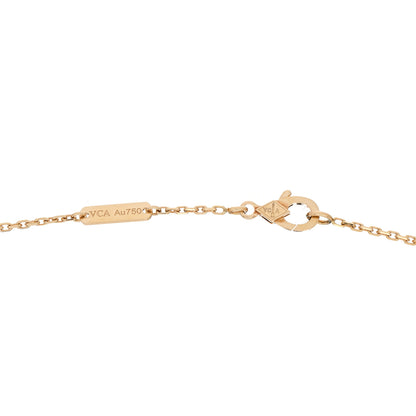 Van Cleef & Arpels 18K Yellow Gold Mother of Pearl Vintage Alhambra Pendant Necklace 3 of 5