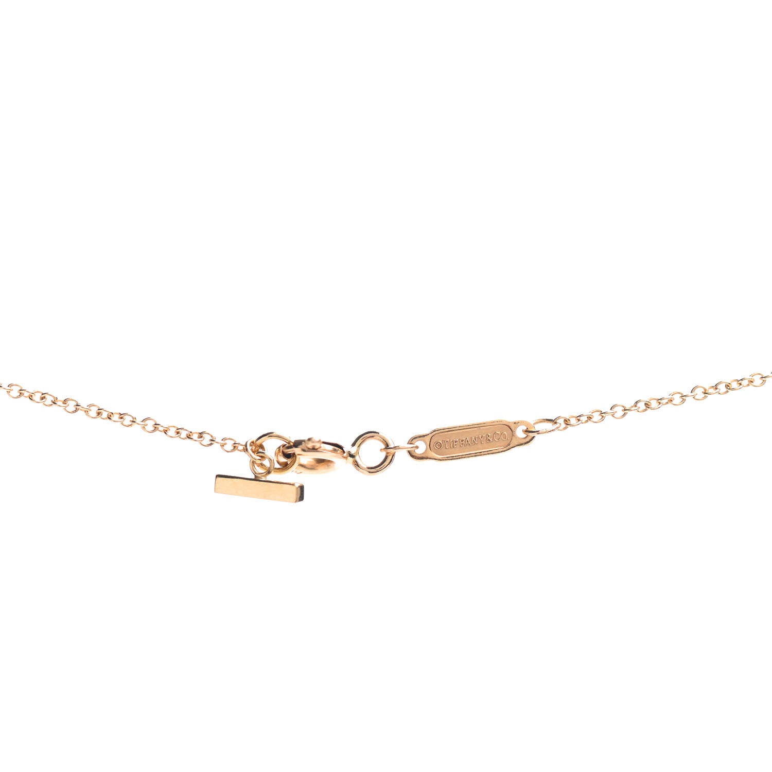 Tiffany 18K Yellow Gold Large T Smile Pendant Necklace 4 of 5