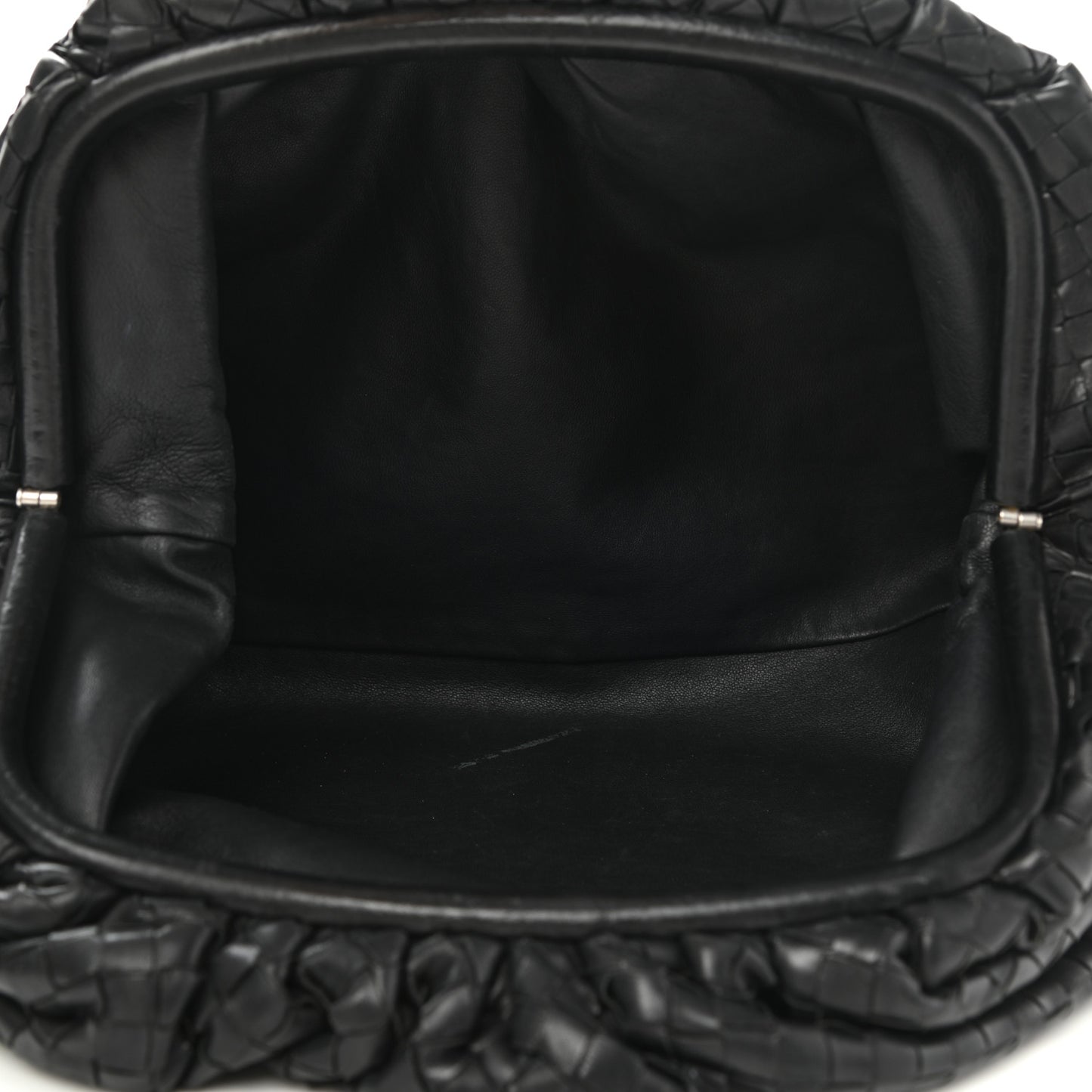 Nappa Maxi Intreccio The Pouch Oversized Clutch Black