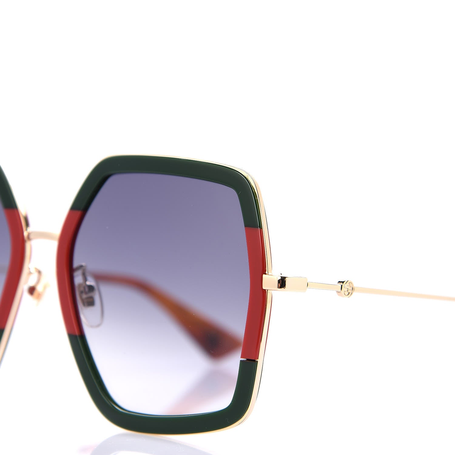 Gucci Square Frame Web GG0106S Sunglasses Tortoise 7 of 8