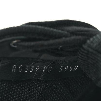 Chanel Fabric Quilted Lambskin Cap Toe Lace Up Sneakers 39.5 Black 8 of 9